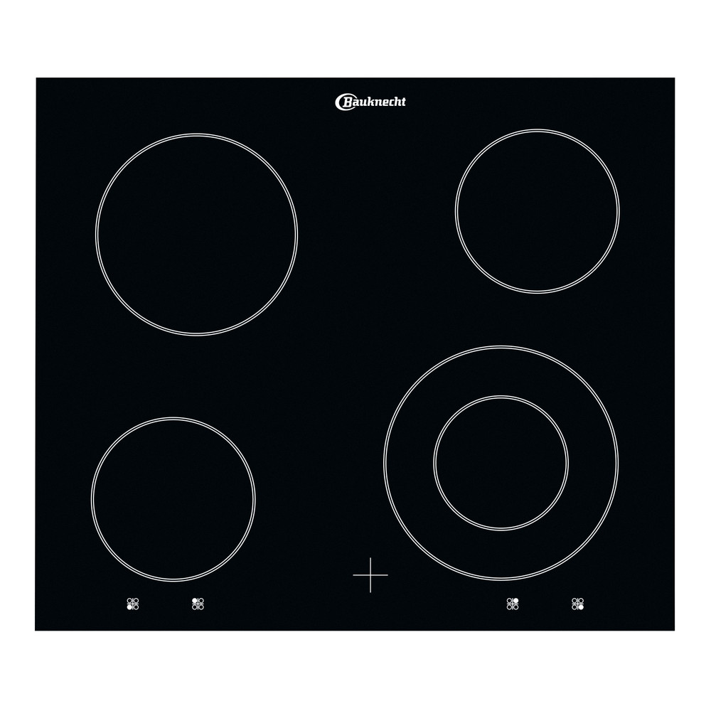 Bauknecht Kochfelder EKI 4472 IN Schwarz Radiant vitroceramic Frontal
