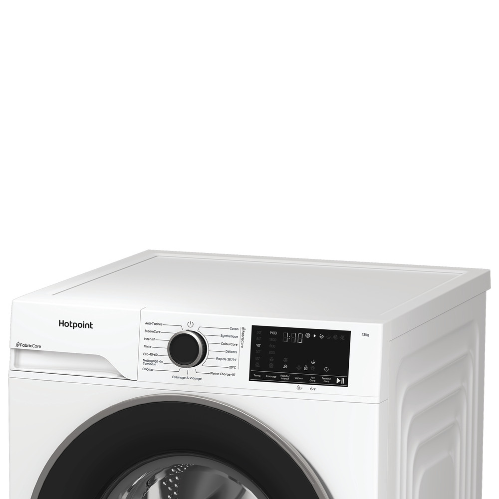 Hotpoint Lave-linge Pose-libre HB 123 CARE FR Blanc Lave-linge frontal A Lifestyle control panel