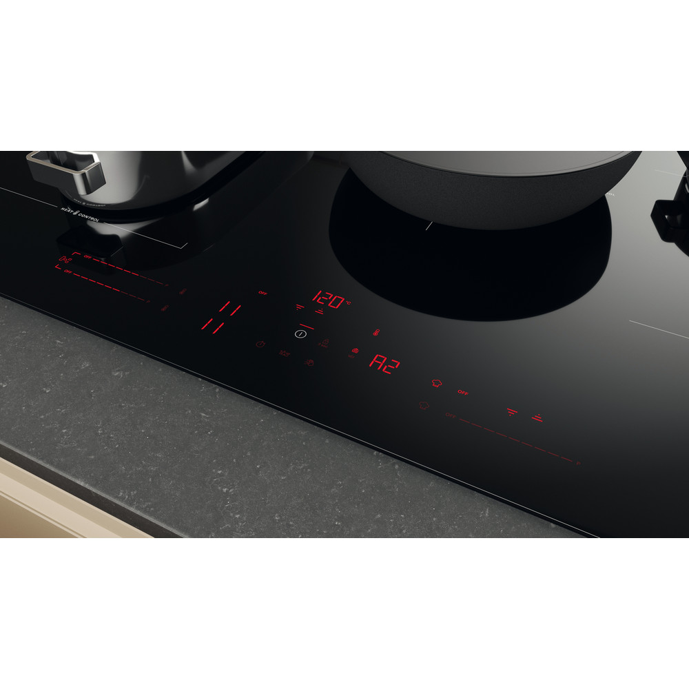 Whirlpool Kookplaat WTX8017DCF2 Zwart Induction vitroceramic Control panel