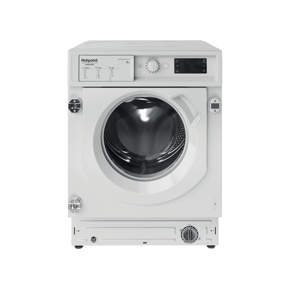 Hotpoint_Ariston Lave-linge Encastrable BI WMHG 81485 EU Blanc Lave-linge frontal B Frontal