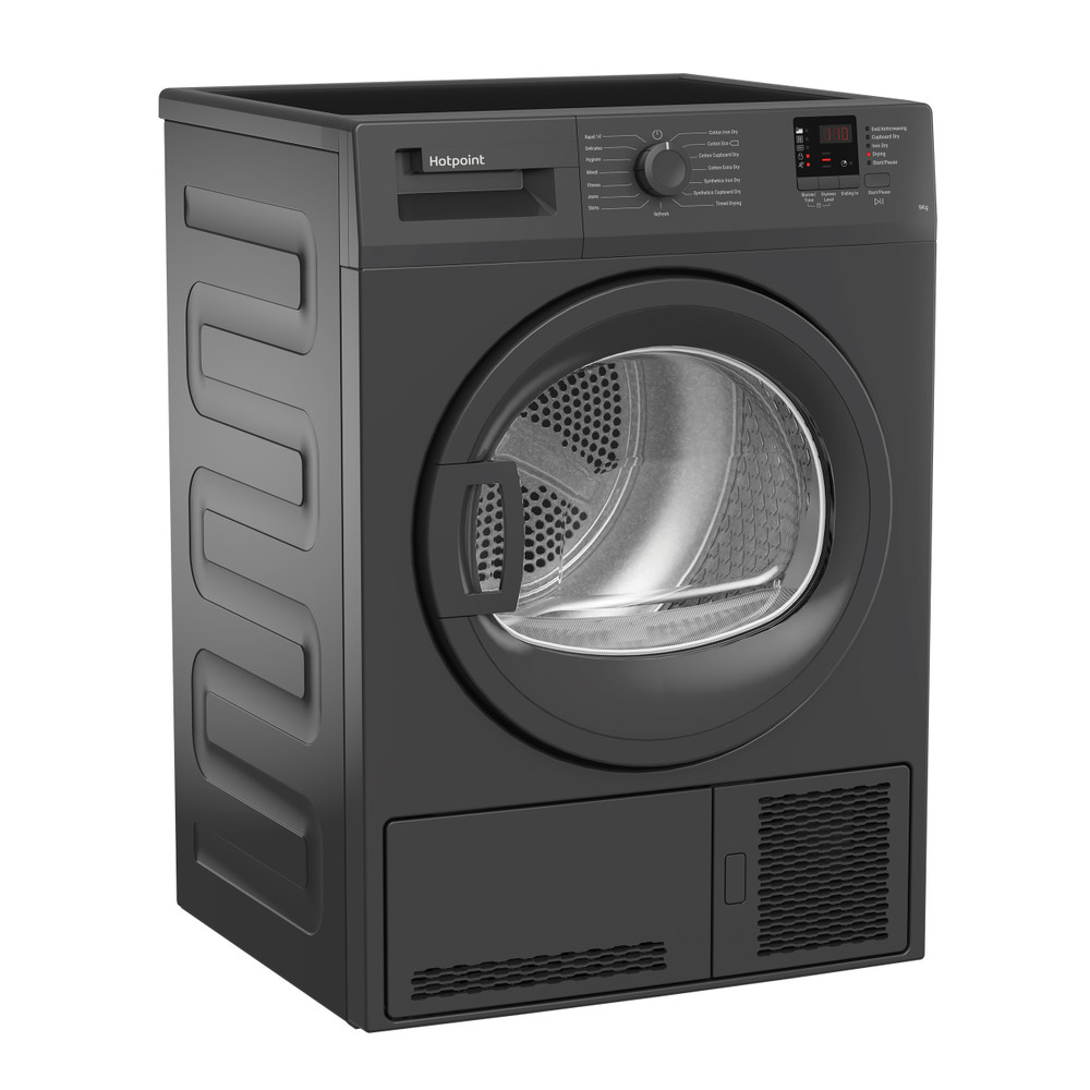 Hotpoint Dryer C HD C92 GGGD UK Graphite Perspective