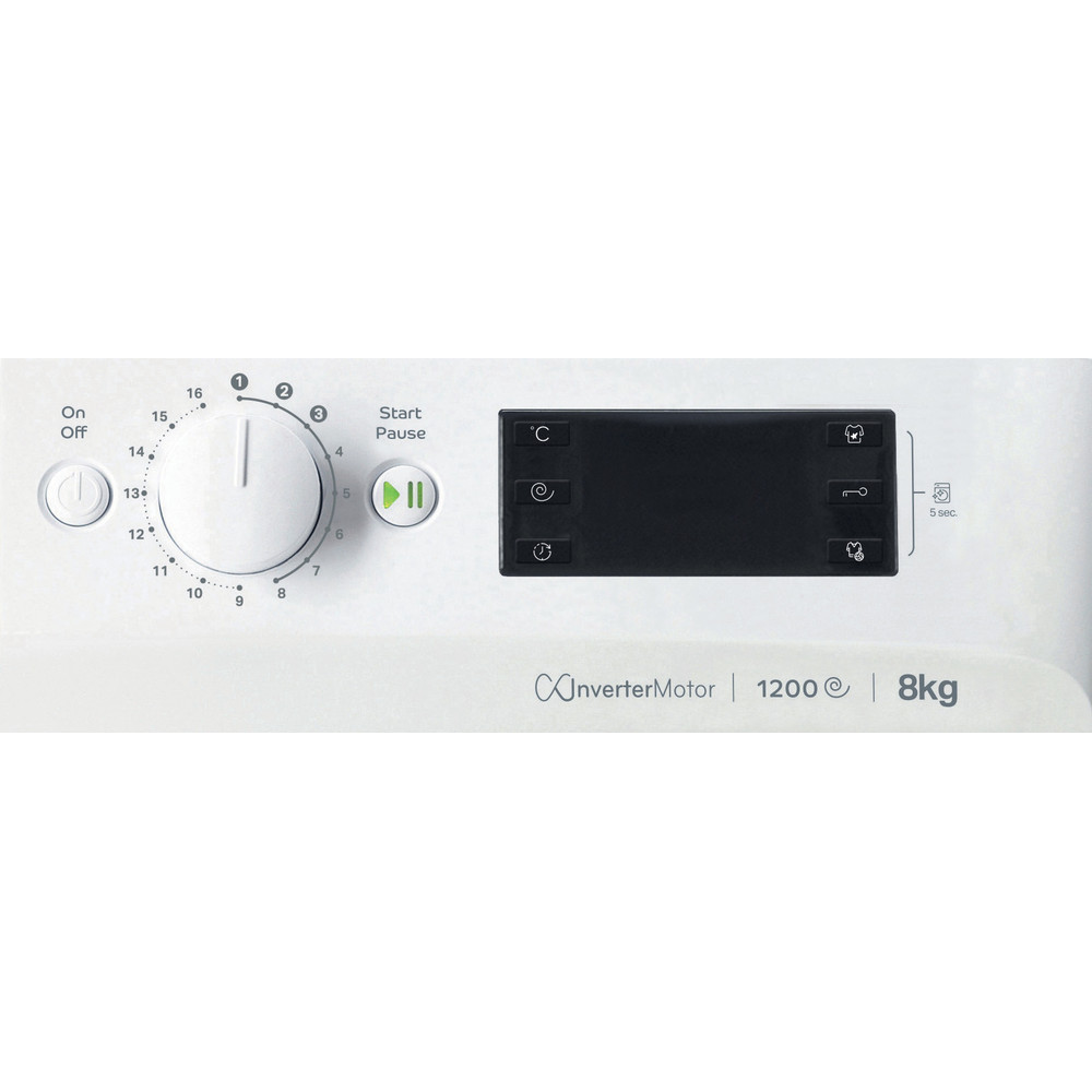 Indesit Стиральная машина Отдельно стоящий OMTWE 81283 WK EU Белый Front loader A+++ Control panel
