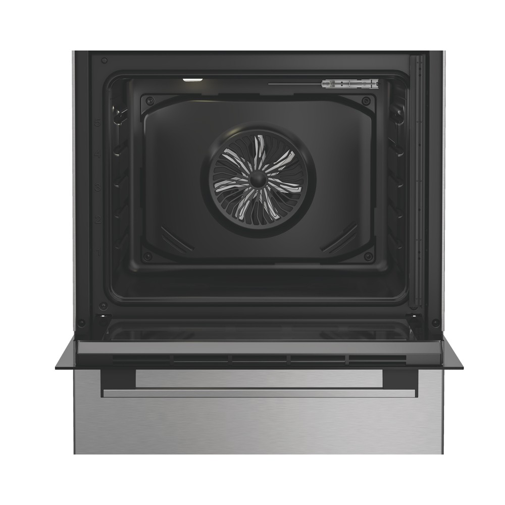 Indesit Κουζίνα I6V8LMX Inox Ηλεκτρική Frontal open