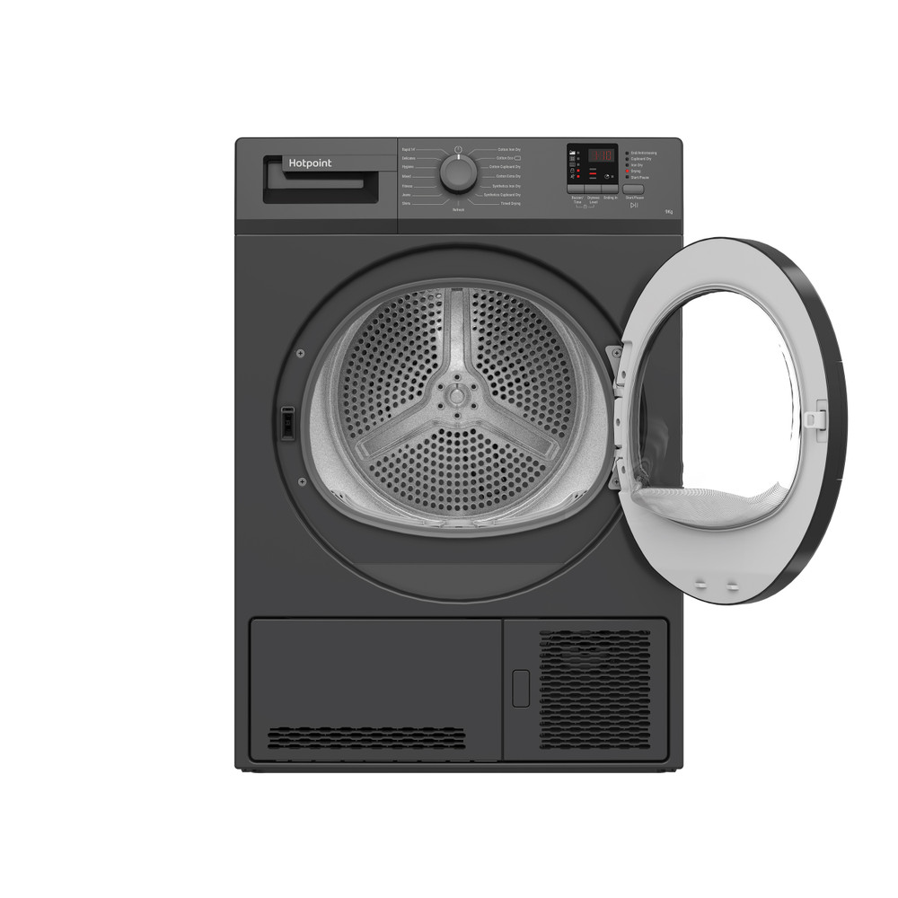 Hotpoint Dryer C HD C92 GGGD UK Graphite Frontal open