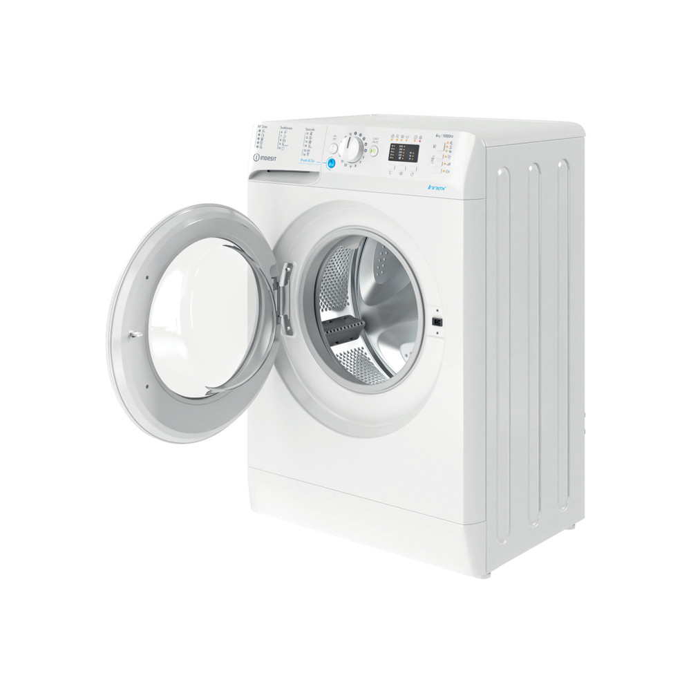 Indesit Perilica za rublje Samostojeći BWSA 61051 W EU N Bijela Prednje punjenje F Perspective open