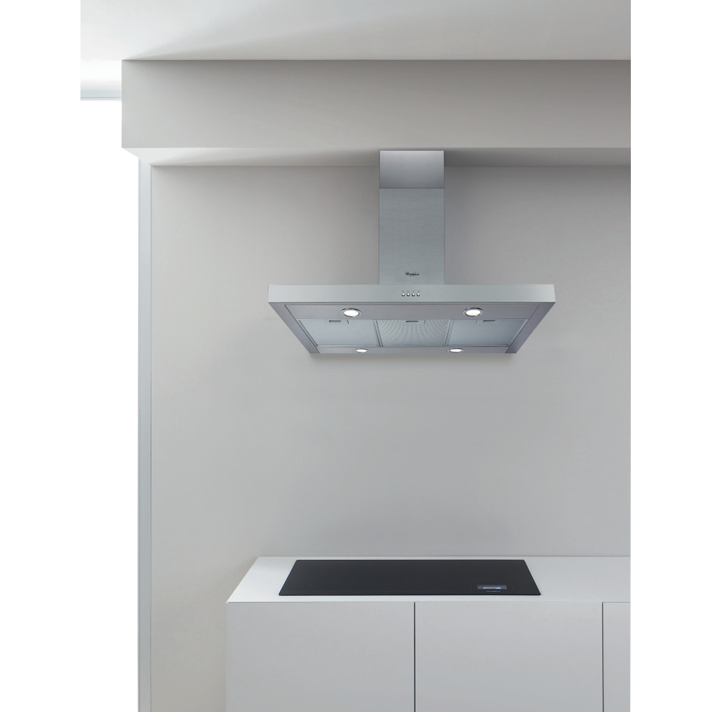 Whirlpool Exaustor Encastre WIB93LMX Inox Ilha Mecânico Lifestyle frontal