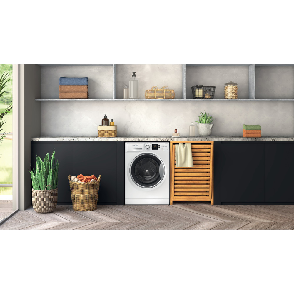 Hotpoint Washing machine Free-standing HNR9 W64 WS IRE White Front loader A Lifestyle frontal