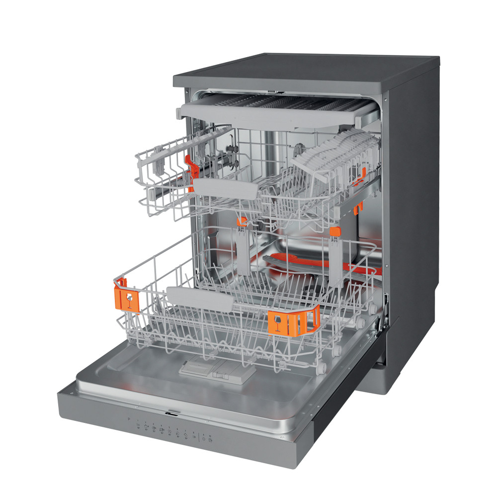 Hotpoint_Ariston Zmywarka Wolnostojący HFO 3T241 WFG X Wolnostojący C Perspective open