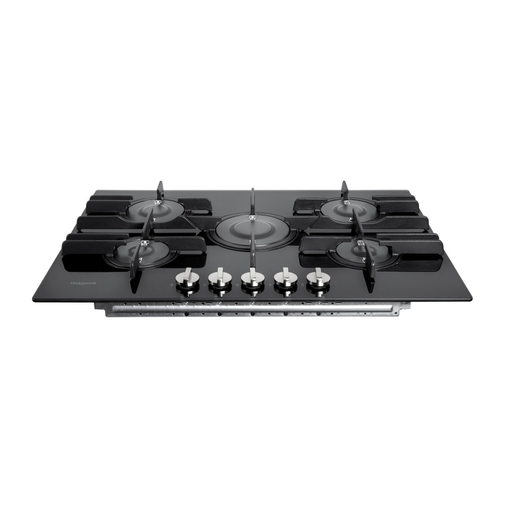 Hotpoint_Ariston Plită FTGHG 751 D/HA(BK) Negru Gaz Frontal top down