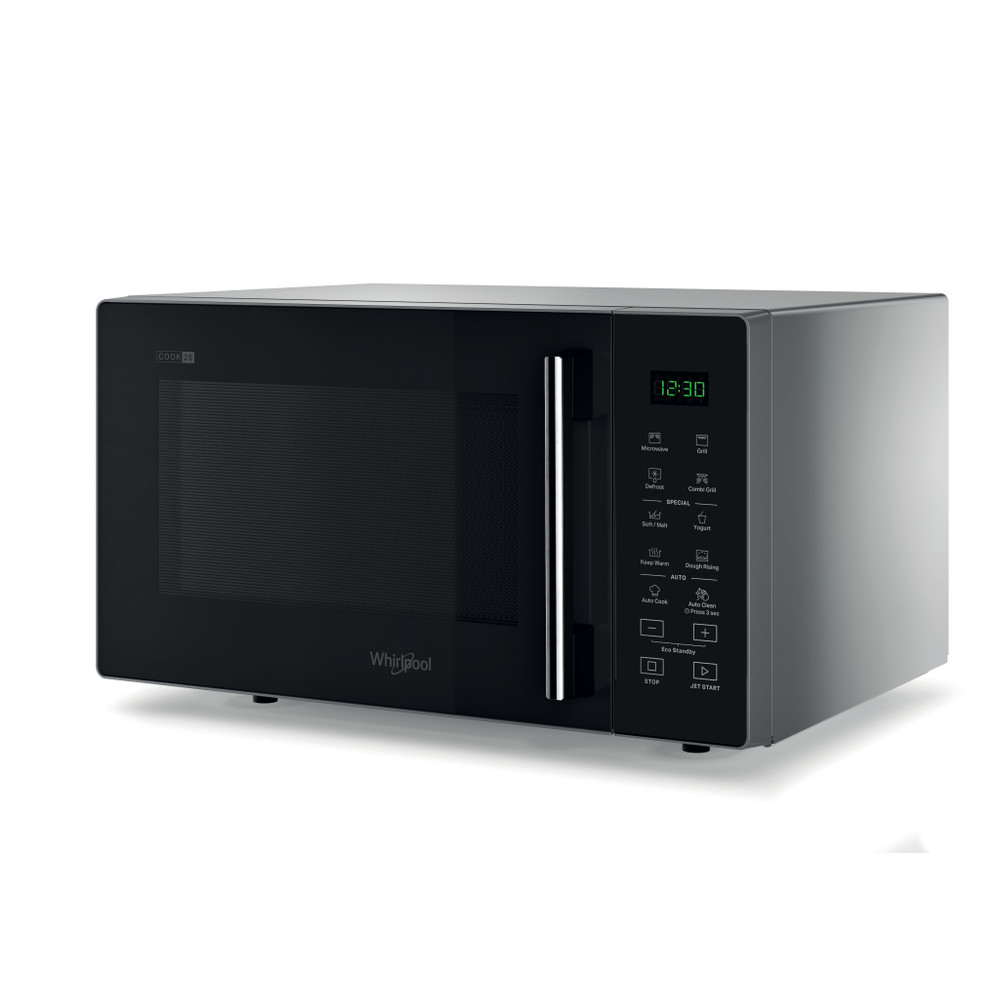 Whirlpool Mikrovalna pećnica Samostojeći MWP 253 SB Srebrno-crna Elektronička 25 Mikrovalovi + funkcija roštilja 900 Perspective