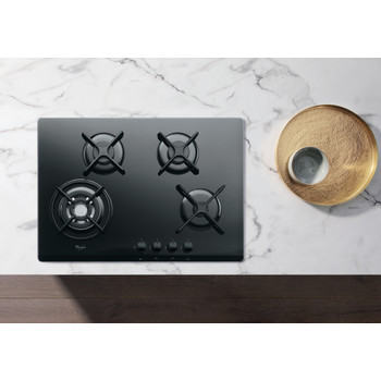 Whirlpool Table de cuisson AKT 5000/NB Noir Gaz Lifestyle frontal