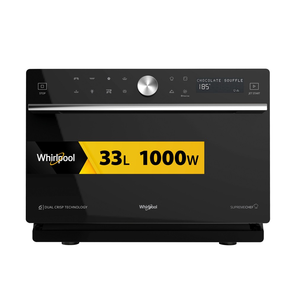 Whirlpool Microgolfoven Vrijstaand MWSC 9133 SB Zilver Elektronisch 33 Combimicrogolfoven 1000 Frontal
