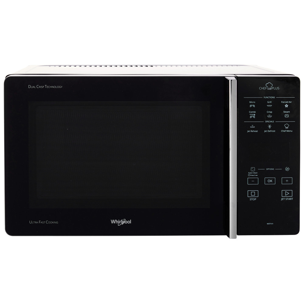 Whirlpool Microgolfoven Vrijstaand MCP 349 BL Zwart Elektronisch 25 Combimicrogolfoven 800 Frontal