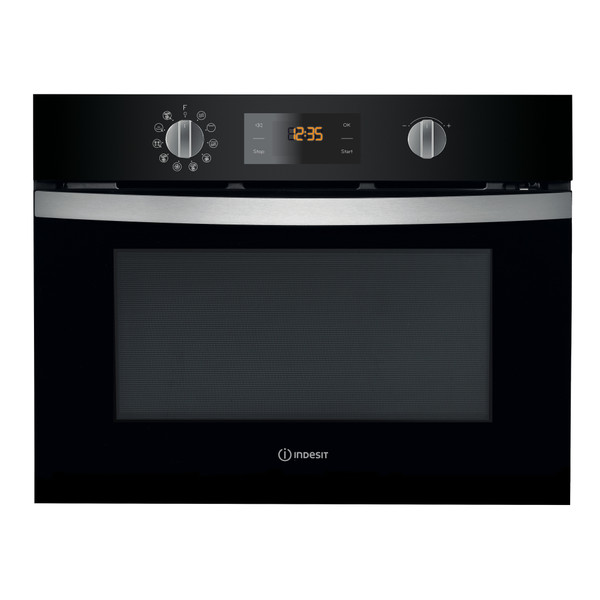 Indesit Four à micro-ondes Encastrable MWI 3445 BL Noir Électronique 40 Micro-ondes combiné 900 Frontal