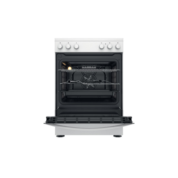 Indesit Κουζίνα IS67V5KCW/E Λευκό Electrical Frontal open