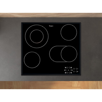Whirlpool Varná deska AKT 8190/BA Černá Radiant vitroceramic Lifestyle frontal