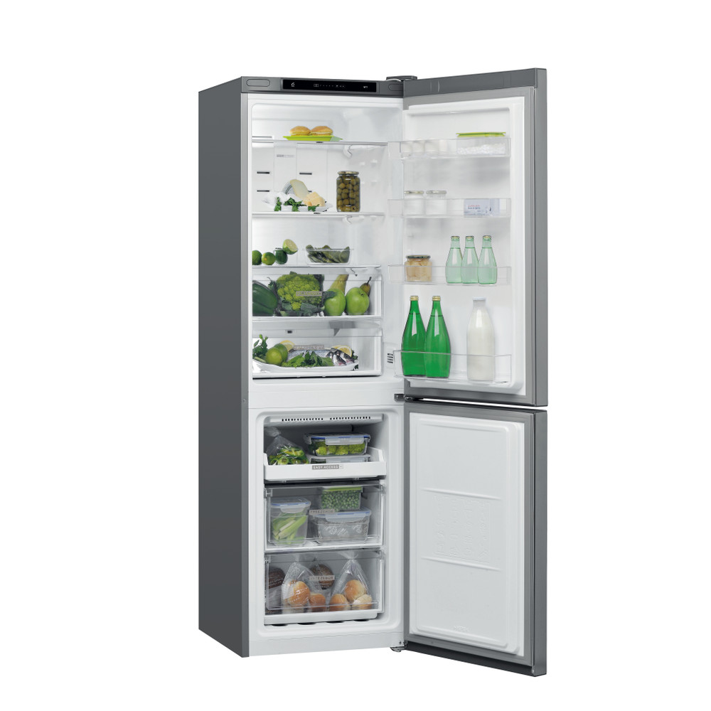 Whirlpool Kombinirani hladnjak Samostojeći W7 811I OX Optički Inox 2 doors Perspective open