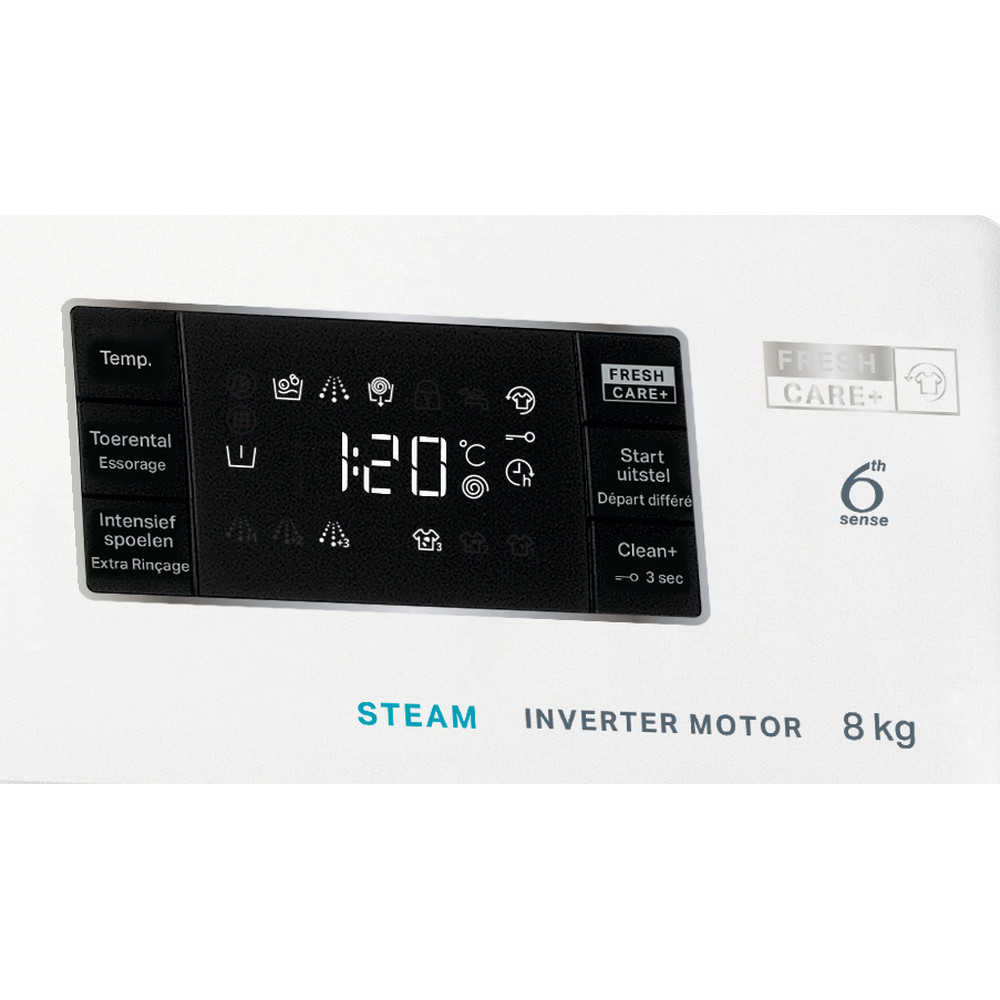 Whirlpool Lave-linge Pose-libre FFB 8489E BV BE Blanc Frontal A Control panel