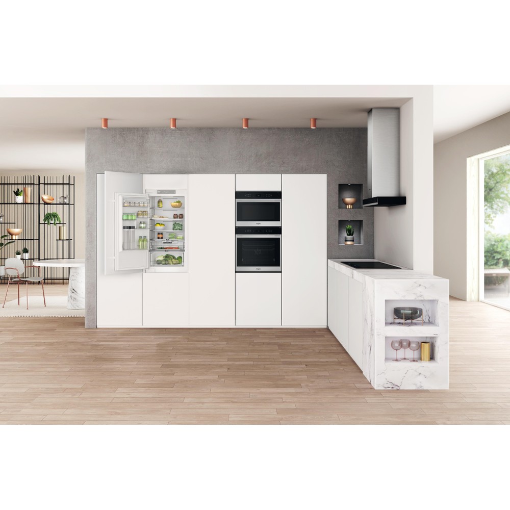 Whirlpool Hűtő/fagyasztó kombináció Beépíthető WHC18 T322 Fehér 2 doors Lifestyle frontal open