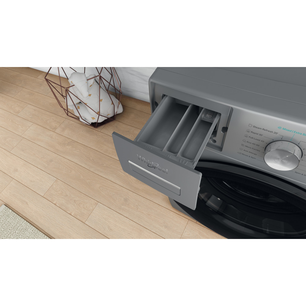 Whirlpool Mosógép Szabadonálló W6 W945SB EE Ezüst Elöltöltős B Drawer