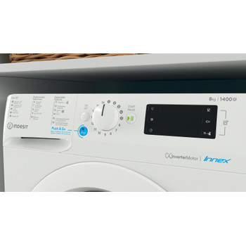 Indesit Lavadora Libre instalación BWE 81496X WW SPT N Blanco Cargador frontal A Lifestyle control panel