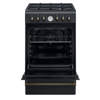 Indsit Aragaz IS5G8MHA/E Antracit Gaz Frontal open