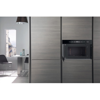 Whirlpool Mikrohullámú sütő Beépíthető AMW 439/NB Fekete Elektromos 22 Mikrohullám+Grill funkció 750 Lifestyle frontal