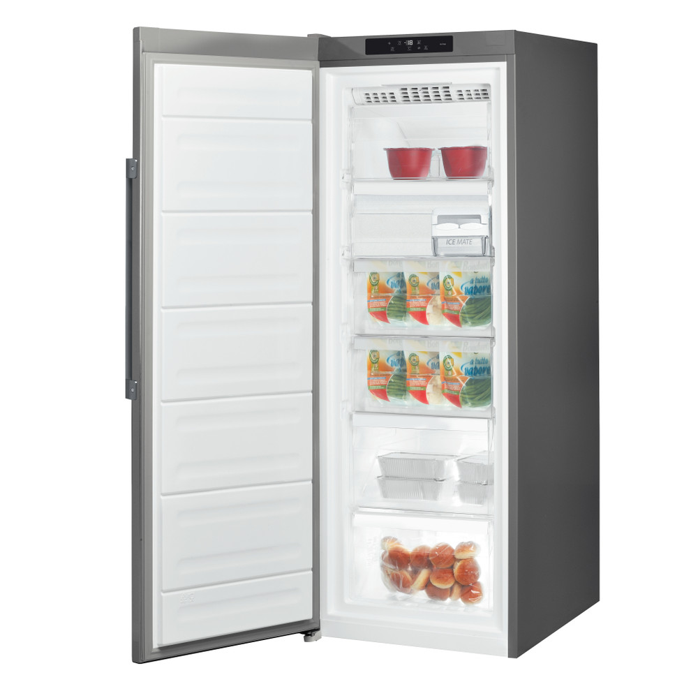 Hotpoint_Ariston Congélateur Pose-libre ZHU6 F1C XI Optic Inox Perspective open