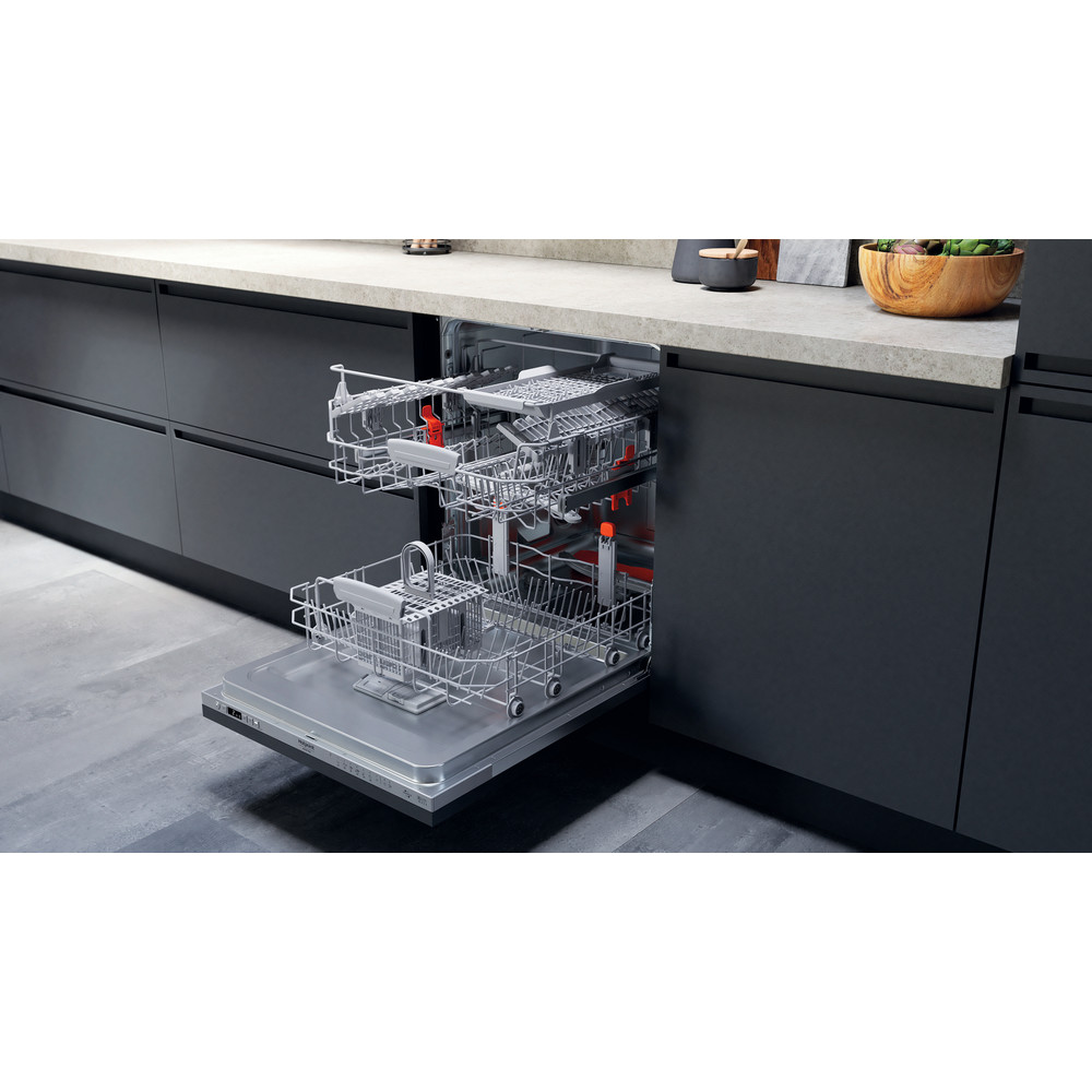 Hotpoint_Ariston Máquina de lavar loiça Encastre HIC 3C26 CW Encastre total E Lifestyle perspective open