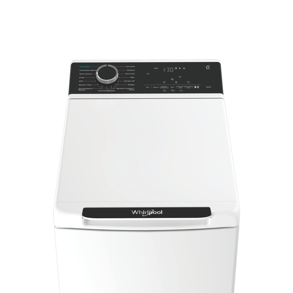 Whirlpool Пральна машина Соло TW6521DBSWUA Білий Top loader відсутній Control panel