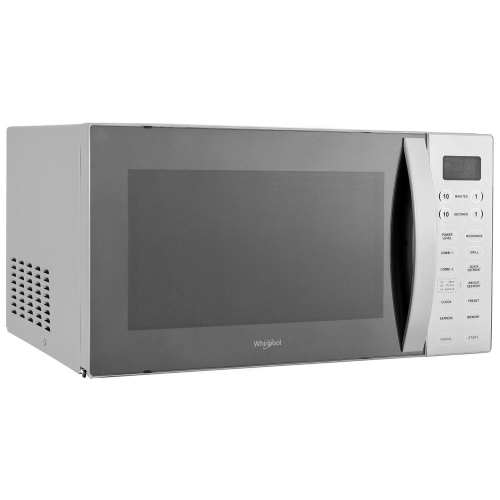 Whirlpool Four à micro-ondes Pose-libre MWO 611 SL Argent Électronique 30 Micro-ondes + gril 850 Perspective