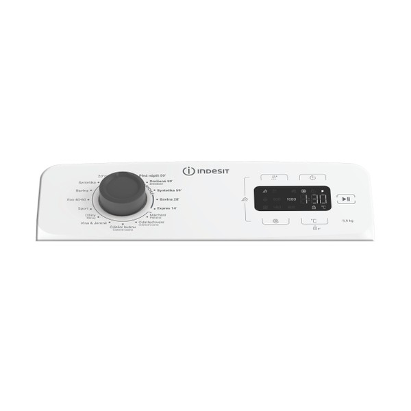 Indesit Pračka Volně stojící TI5512EGMTCS Bílá Vrchem plněná B Program