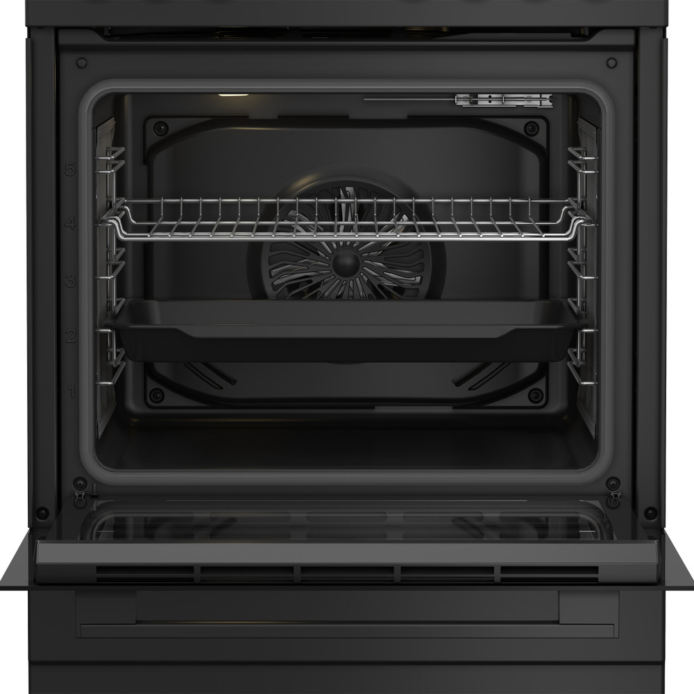 Indesit Κουζίνα I6V5PCB Μαύρο Ηλεκτρική Lifestyle frontal open