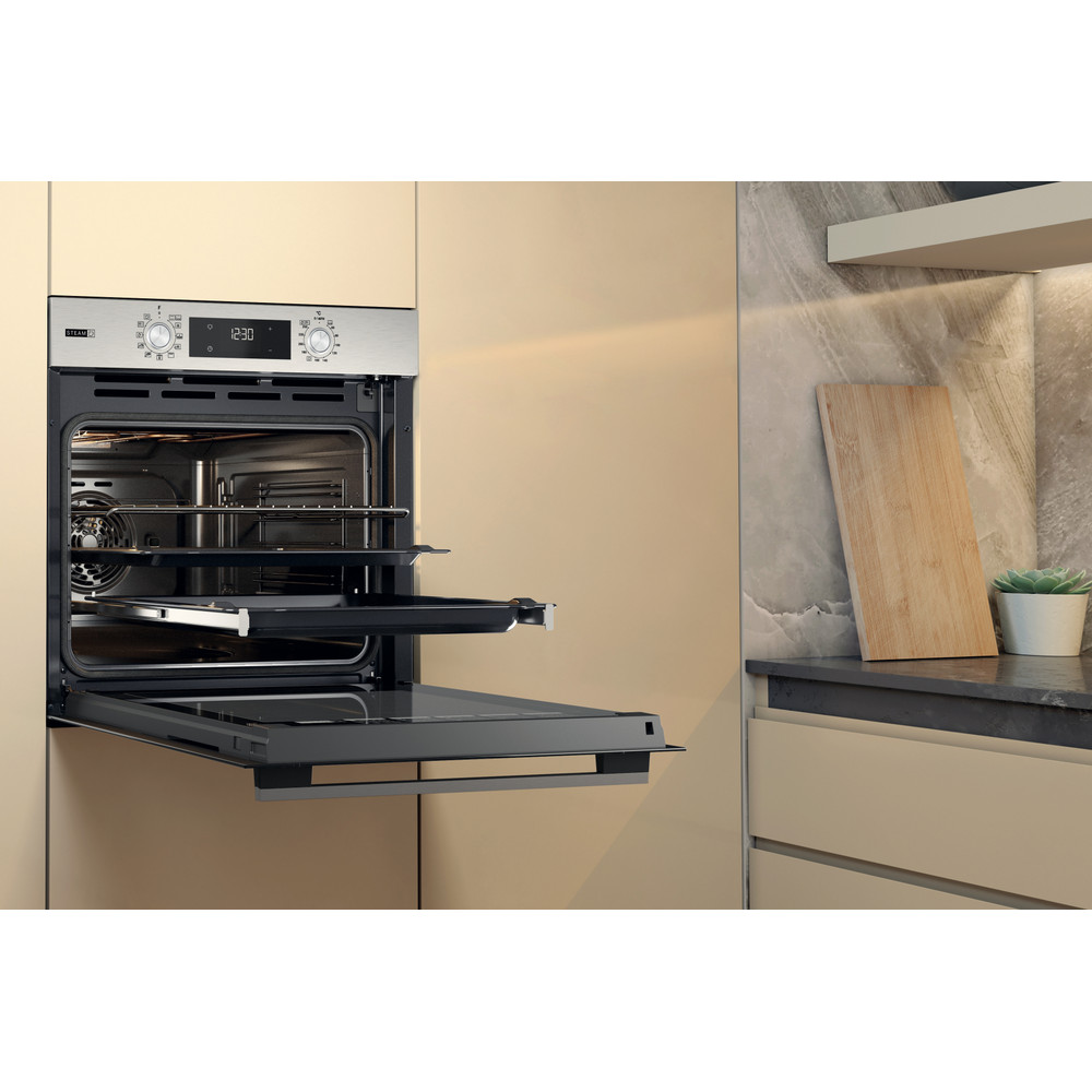 Whirlpool Horno Encastre OMSK58RU1SX Eléctrico A + Lifestyle perspective open