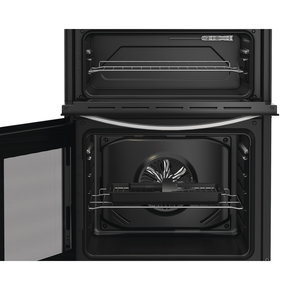 Indesit Double Cooker IDE6VMB Black A Lifestyle frontal open