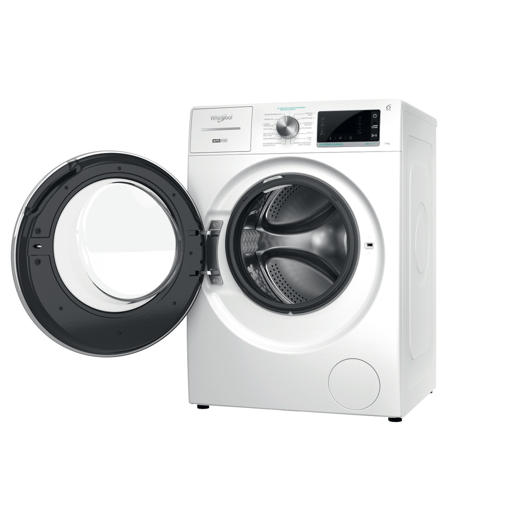 Whirlpool Lavadora Libre instalación W8 W946WR SPT Blanco Cargador frontal A Perspective open