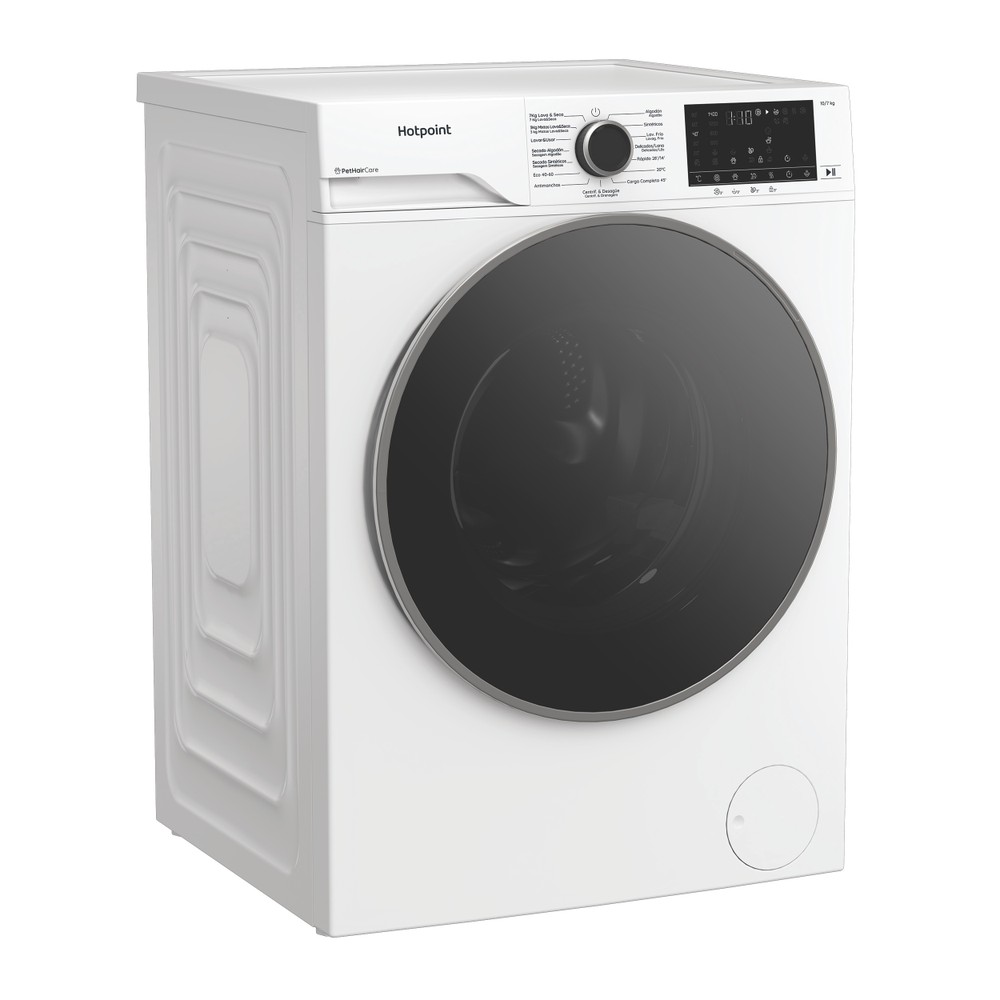 Hotpoint Máquina de lavar e secar roupa Livre Instalação HBD 1781 SPT Branco Carga Frontal Perspective