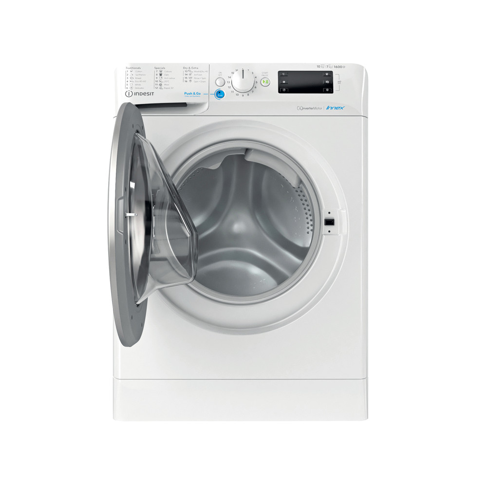 Indesit Perilica i sušilica Samostojeći BDE 107624 8WS EE Bijela Prednje punjenje Frontal open