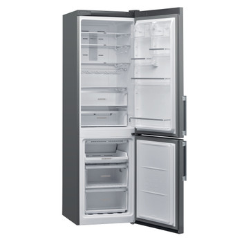Whirlpool Kombinirani hladnjak Samostojeći W7 931T MX H Zrcalna/Inox 2 doors Perspective open