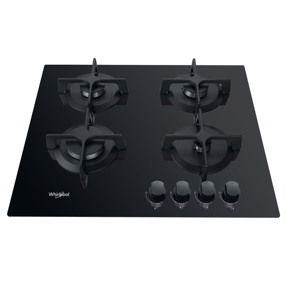 Whirlpool Kookplaat GOB 616/NB NL Zwart Gas Frontal top down