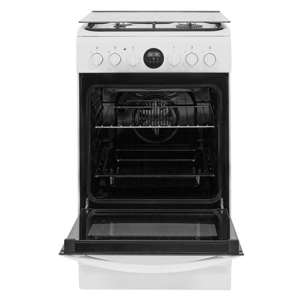 Indesit Tűzhely IS5G8CHW/E Fehér Gáz Frontal open