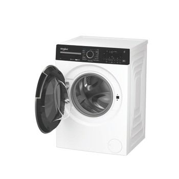Whirlpool Lave-linge Pose-libre WPM 97W ADS BE Blanc Frontal A Perspective open