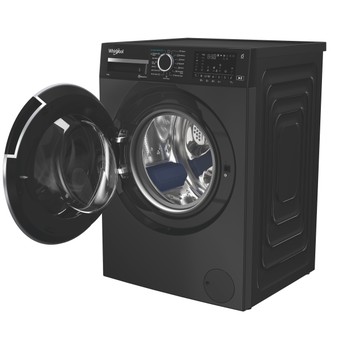 Whirlpool Maşină de spălat rufe Independent WAM 09BBC EE Negru Încărcare frontală A Perspective open