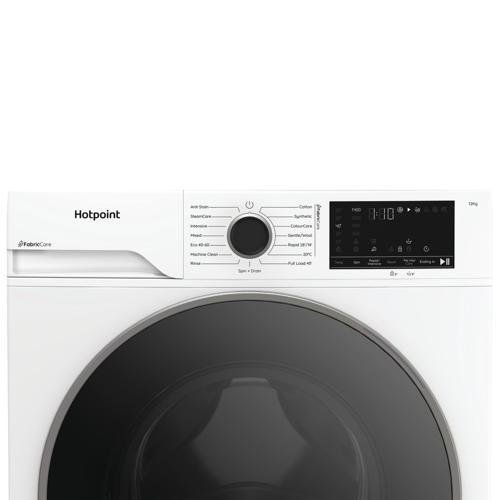 Hotpoint Washing machine Free-standing HBCA 123 CARE UK White Front loader A Control panel