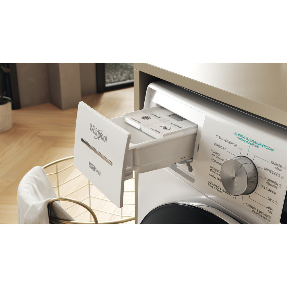 Whirlpool Máquina de lavar roupa Livre Instalação W8 09AD SILENCE SPT Branco Carga Frontal A Drawer