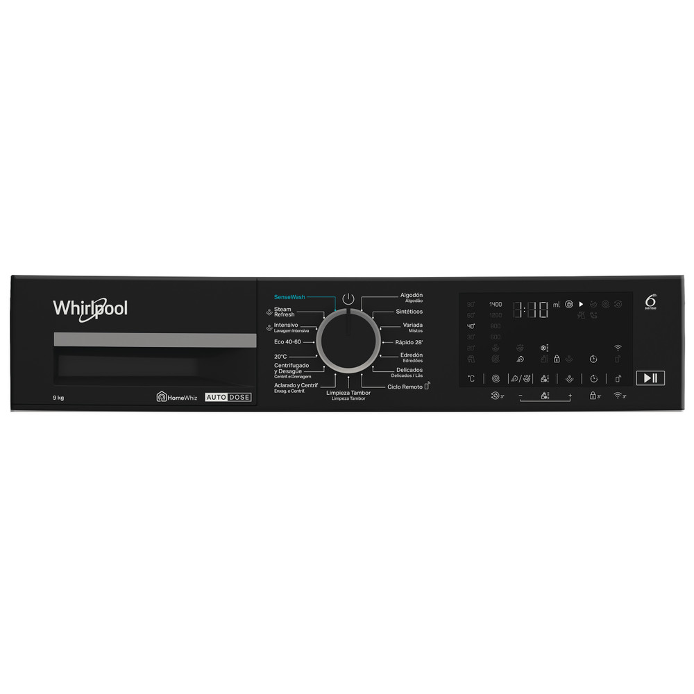 Whirlpool Máquina de lavar roupa Livre Instalação WPM 911W ADS SPT Branco Carga Frontal A Control panel