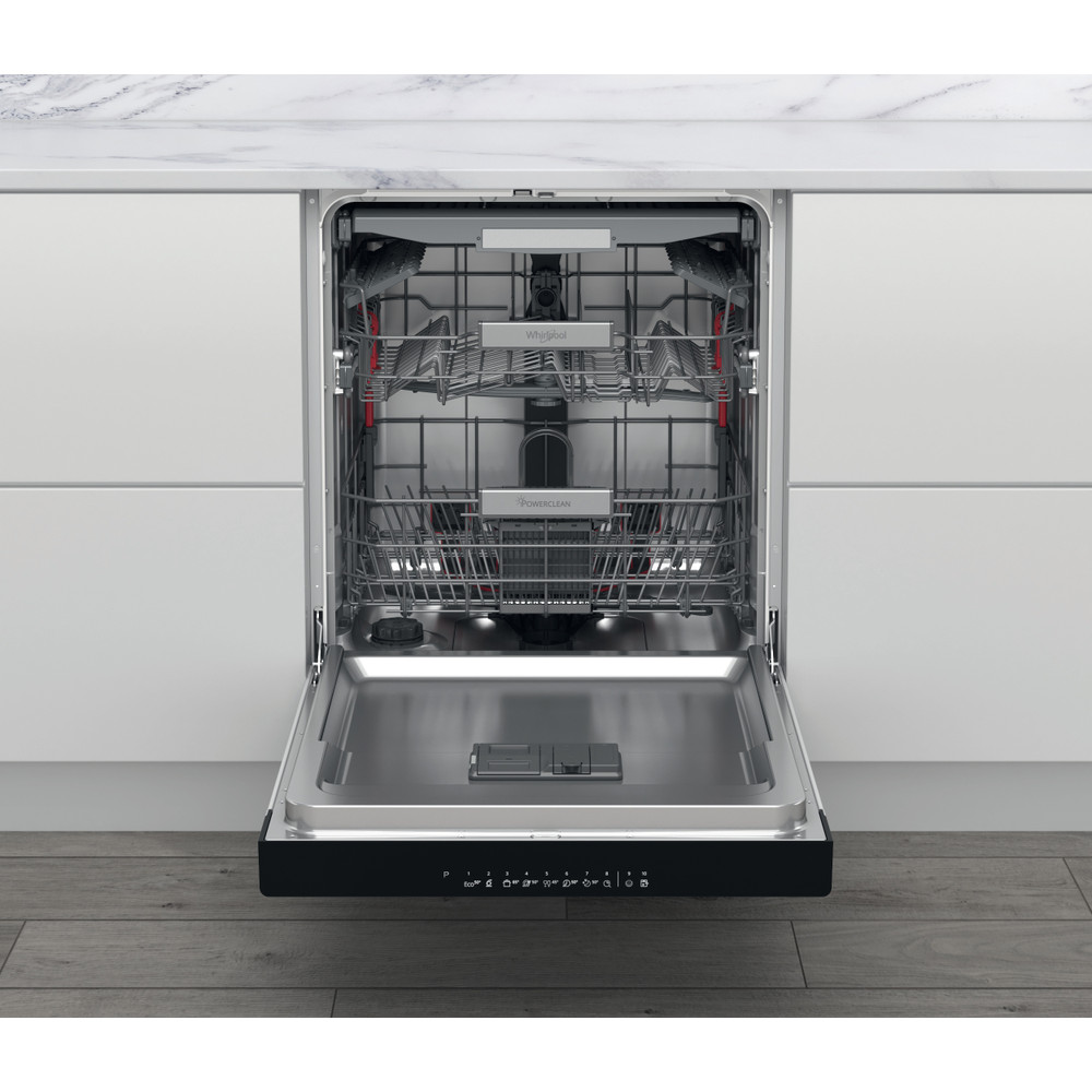 Whirlpool Diskmaskin Inbyggda WUO 3T333 PF Underbyggd D Frontal open