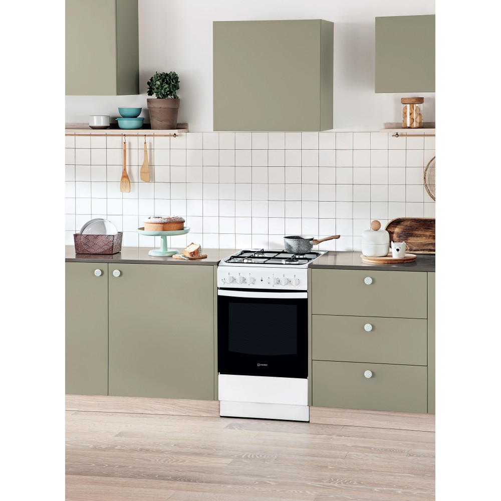 Indesit Tűzhely IS5G4KHW/E Fehér Gáz Lifestyle perspective