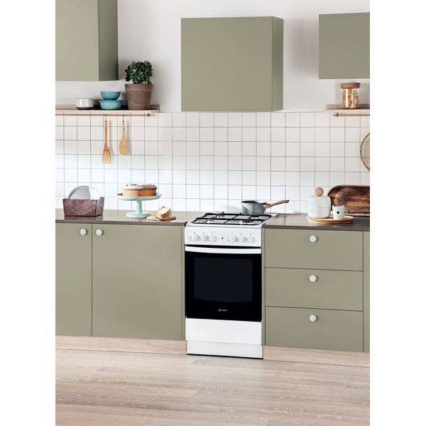 Indesit Tűzhely IS5G4KHW/E Fehér Gáz Lifestyle perspective