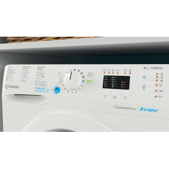 Indesit Lavadora Libre instalación BWA 81285X W SPT N Blanco Cargador frontal B Lifestyle control panel